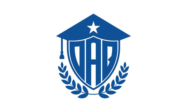 OAQ three letter iconic academic logo design vector template. monogram, abstract, school, college, university, graduation cap symbol logo, shield, model, institute, educational, coaching canter, tech