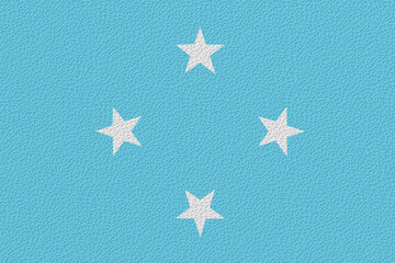 National flag of  Micronesia. Background  with flag of Micronesia.