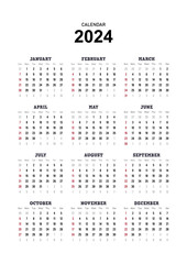 Calendar for 2024