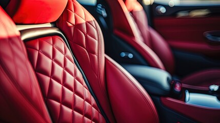 Red Car Interior Seat