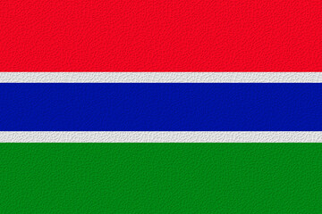 National flag of Gambia. Background for editors and designers. National holiday