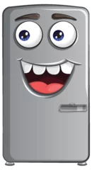 Poster Im Rahmen Cheerful animated fridge with a big smile © GraphicsRF
