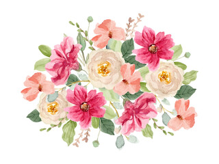 pretty watercolor floral bouquet