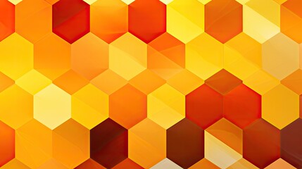 A hexagonal pattern with shades of orange and yellow
