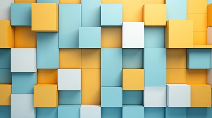 A series of squares in shades of yellow and blue