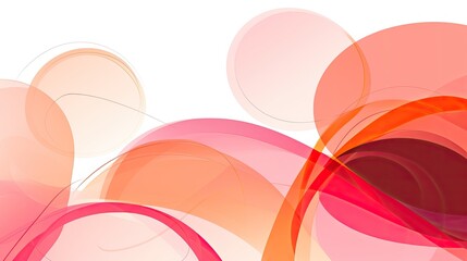 An abstract design of overlapping circles in shades of pink and orange