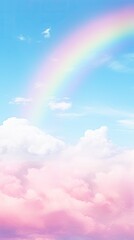 Breathtaking rainbow stretching across the sky wallpaper for the phone