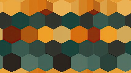 Patterns created using a repeating hexagon motif