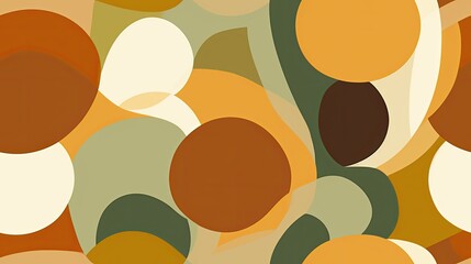 Patterns with a retro 70s vibe and earthy tones