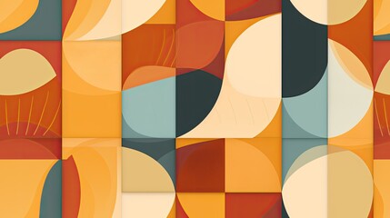 Patterns with a retro 70s vibe and earthy tones