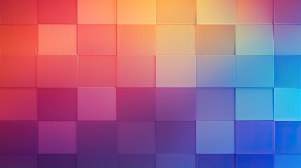 Squares with a gradient color transition creating a smooth and seamless blending of hues