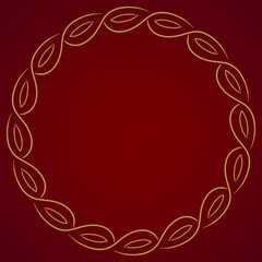 Dragon illustration Red gold luxury Round frame element Chinese new year 2024 square, bordir copy space Chinese template, Chinese background blank red gold