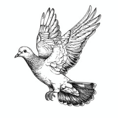 Fototapeta na wymiar dove of peace vector