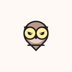 creative owl simple logo design