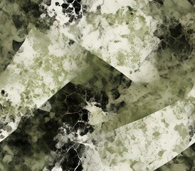 White and Dark Green Acid Wash, Fabric Pattern, Seamless Pattern.