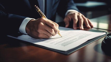 sign the agreement the concept of legal procedure - obrazy, fototapety, plakaty
