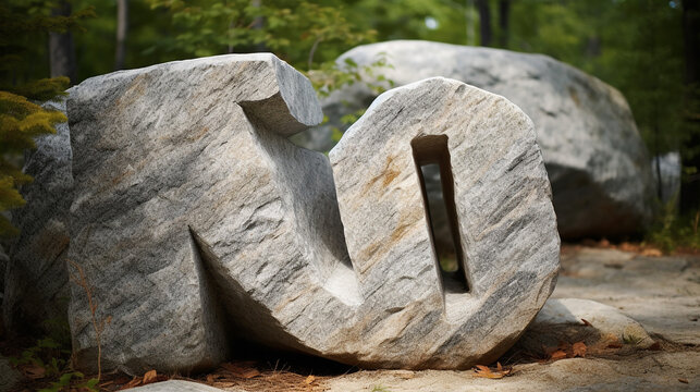 word carved in stone granite