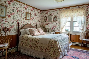 Charming bed and breakfast with vintage decor and garden views