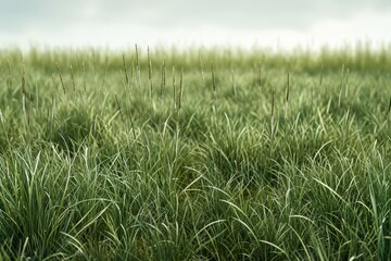 Obraz premium in the middle green grass field professional photography