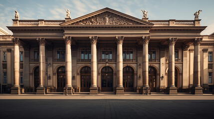 Fototapeta na wymiar historical facade with large columns