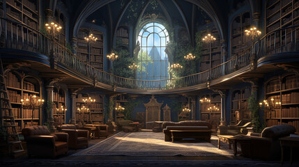 Obraz premium library elegant design