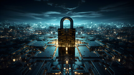 A Powerful Padlock, Symbolizing The Impenetrable Defense Of Digital Realms