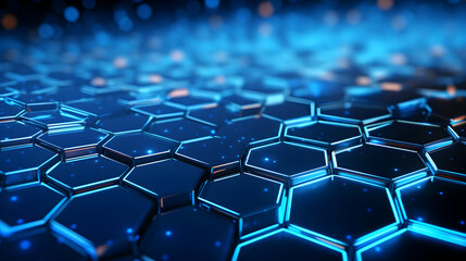 Naklejka premium Cryptic Connections: Abstract Blockchain Integration, Blockchain Landscape With Dynamic Motion Elements