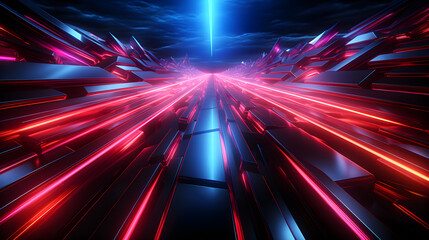 Velocity of Tomorrow's Dreams: Futuristic Blue and Pink Neon Speed Lines Unleashed, Blue And Pink Neon Speed Lines