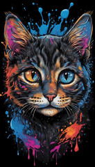 Cute kitten illustration
