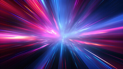 Speed Of Light: A Dazzling Journey Through Time and Space, Luminous Neon Dreams, Abstract Pink And Blue Glowing Lines