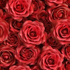 Beautiful collection of red roses, top view. 