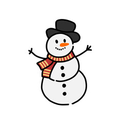 snowman with hat