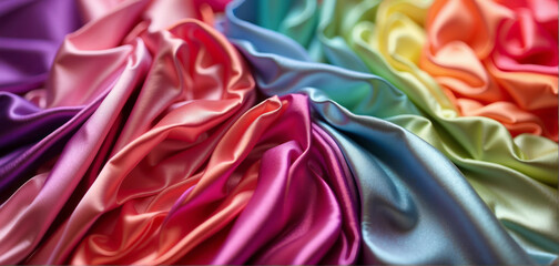Colourful satin texture background