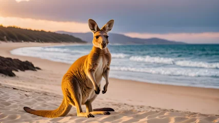Fotobehang kangaroo in the beach , Australia  © monu