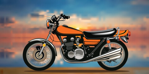 motorcycle with blurred background for background design.