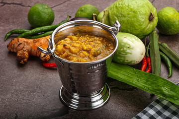 Indian cuisine Dal Tadka soup