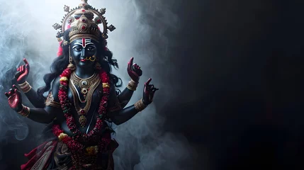 Tuinposter Portrait of Hindu Kali goddess statue © ZayNyi