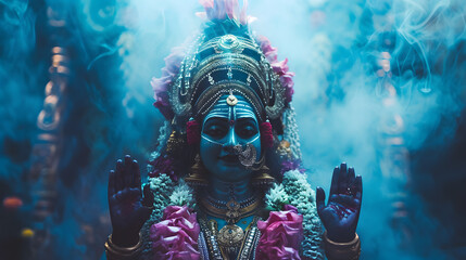 Portrait of Hindu Kali goddess statue