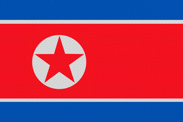 National flag of North Korea. Background  with flag of North Korea.