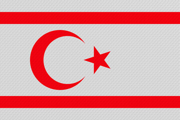 National flag of Turkish Republic of Northern Cyprus. Background  with flag  of Turkish Republic of Northern Cyprus