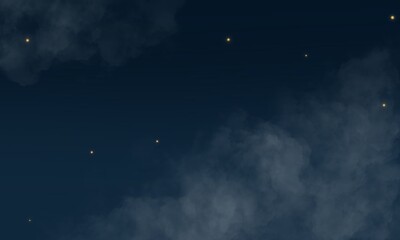 Obraz na płótnie Canvas clouds in the sky background, night sky with stars illustration