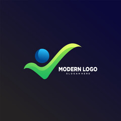 People logo business colorful gradient design