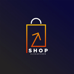 shopping logo business colorful gradient design