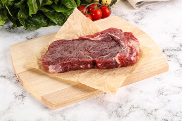 Raw rib eye beef premium steak