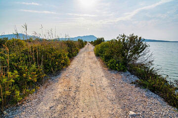 Fototapeta premium View of Gialova lagoon, Greece