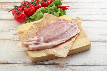 Raw pork steak for grill
