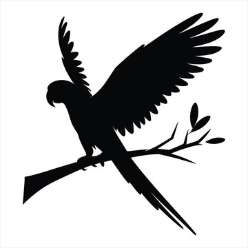 recommend clip art: parrot silhouette , macaw silhouette , bird silhouette , domestic pet silhouette