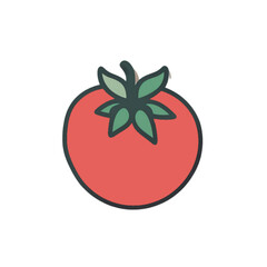 Tomato Potato Icon SVG Illustration Art Generative AI.