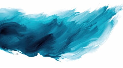 vibrant blue brush stroke artwork, isolated white background. high-resolution image for creative backgrounds, graphic design elements, and artistic web banners