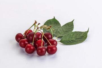 Ripe sweet juicy cherry heap